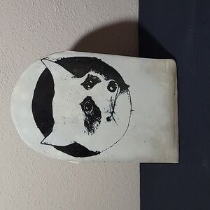 Vintage Jon Carlos Lopez Pottery Raccoon  Planter